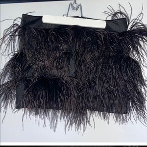 Ostrich mini skirt